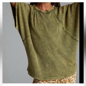 Anthropologie Pilcro Dolmon Short Sleeve Thermo Waffer (XS)